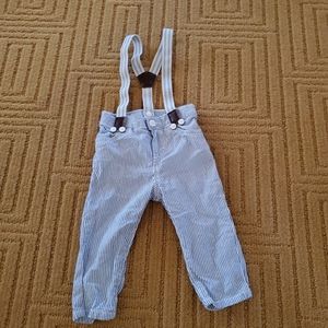 Oshkosh baby seersucker pants with detachable susp